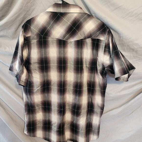 Canyon Guide Outfitters Men’s LT Plaid Pearl Snap Short Sleeve Western Cowboy - Picture 6 of 9